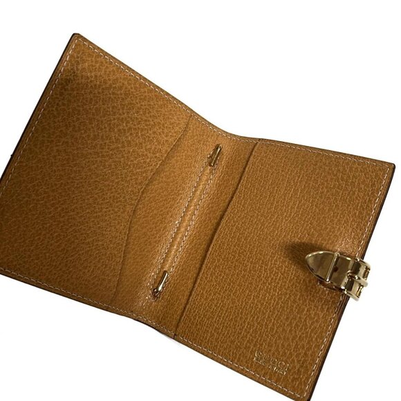 Auth GUCCI - Light Brown Leather Agenda - Picture 3 of 5